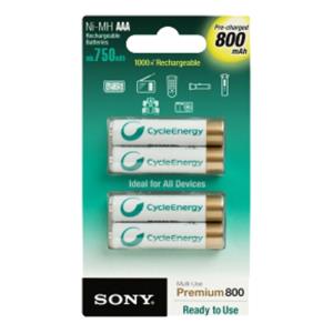 Rechargeable Ni-mh Aaa Battery 4pk 800mah