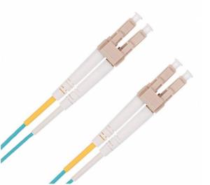 2 Metre Om3 50/125 Multimode Lc-lc Fibre Patch Lead - Aqua